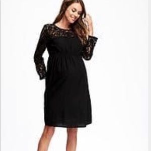 Black Lace Maternity Dress
